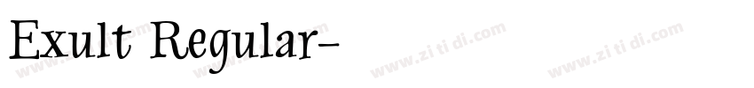 Exult Regular字体转换